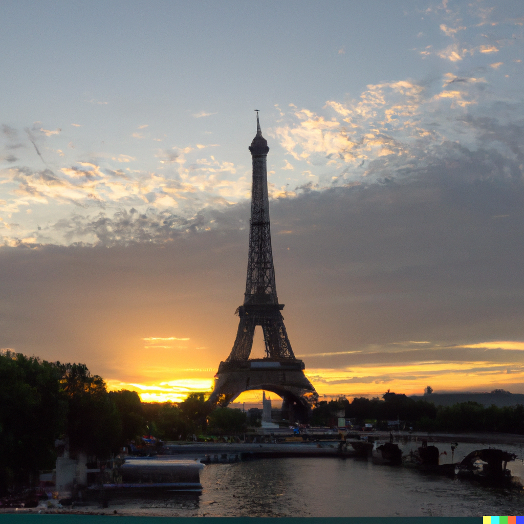 OpenAI Dall-e generated photo of the Eiffel tower